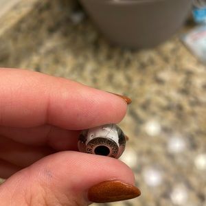 white pandora bead